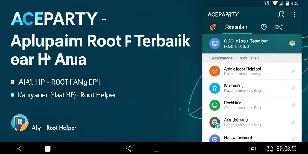 Antarmuka ACEPARTY menampilkan fungsi Root Helper yang efisien dan ramah pengguna.