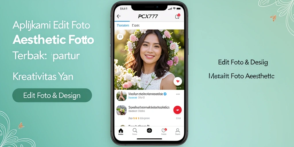 Tampilan antarmuka PCX777 yang menarik untuk Edit Foto Aesthetic.