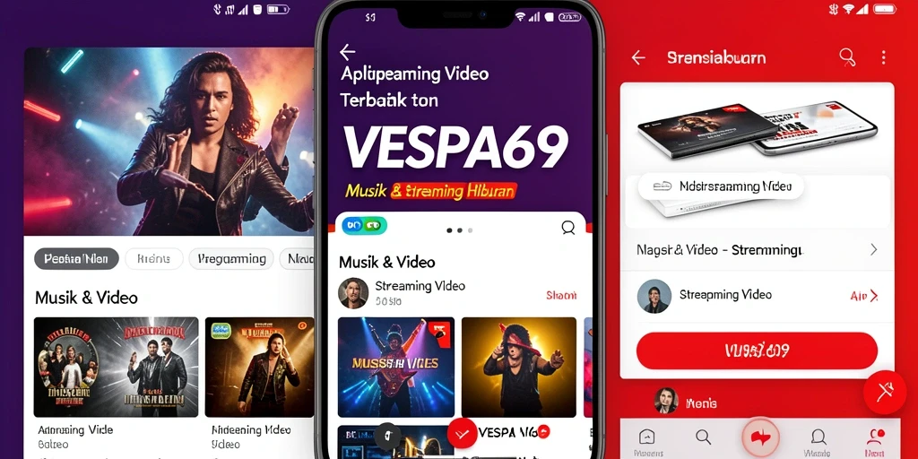 Antarmuka VESPA69 yang menarik dan mudah digunakan untuk Streaming Video.