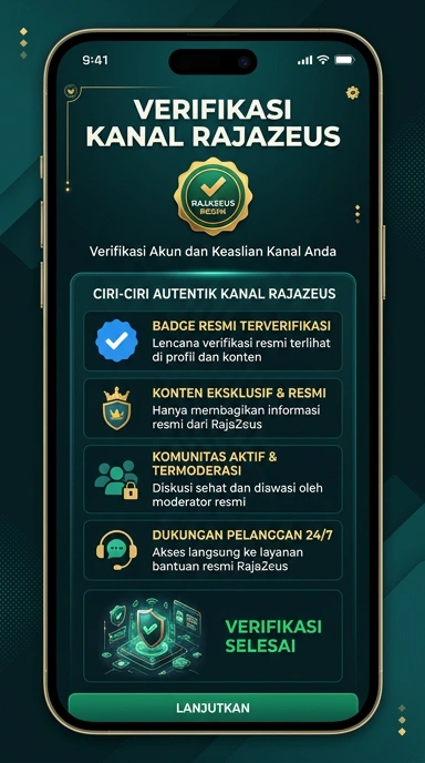 Tampilan kanal resmi rajazeus